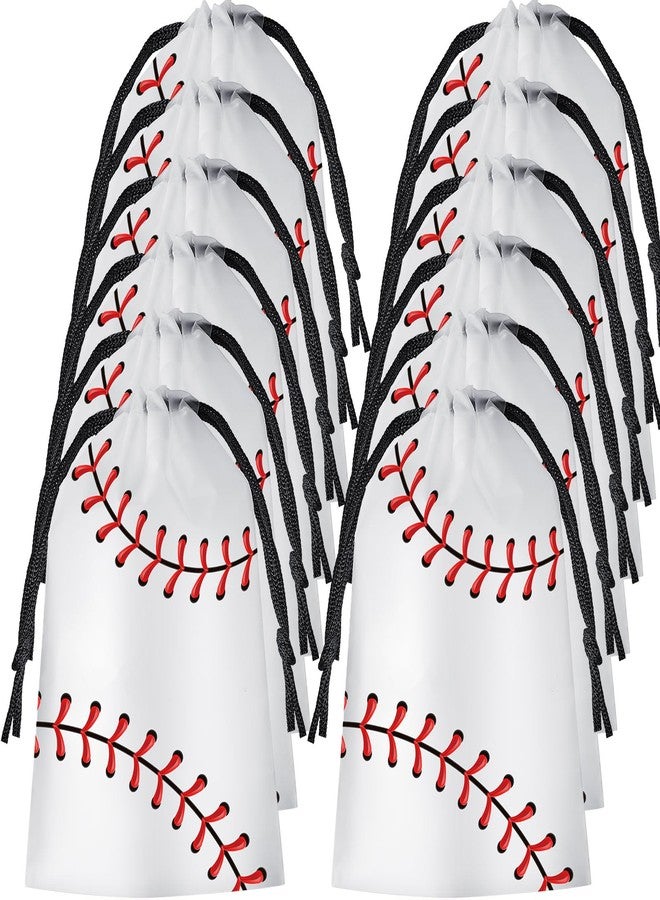 Flutesan 25 Pack Baseball Bag 6 x 8 Inch Plastic Party Favor Snack Bags Baseball Goodie Gift Storage for Kids Boys Birthday Sport Theme Party Supplies - Image 1